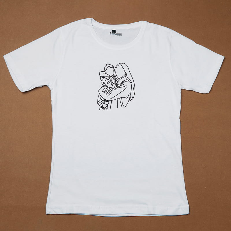 Anneme İlk Hediyem Line Art Anne Bebek Kombini