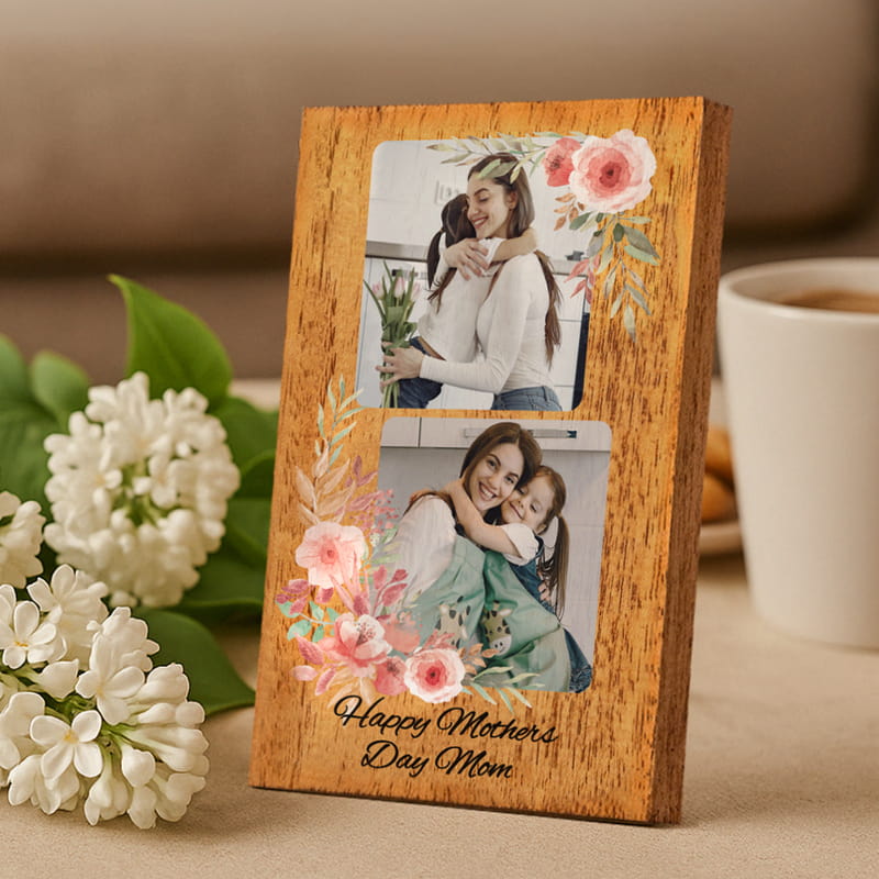 Anneye Hediye Fotoğraf Kolajlı Masif Dekoratif Çerçeve