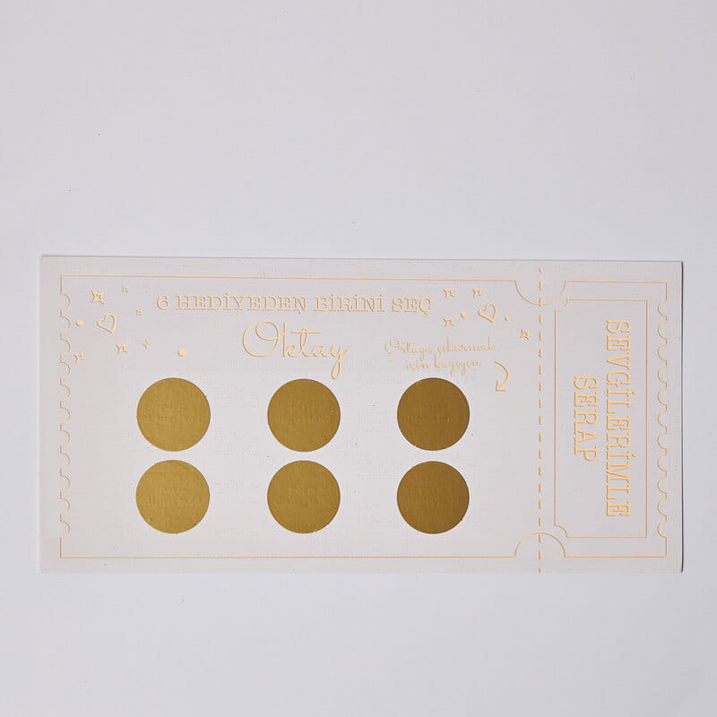 Arkadaşa Kazı Kazan Hediyesi Özelleştirilebilir Bilet