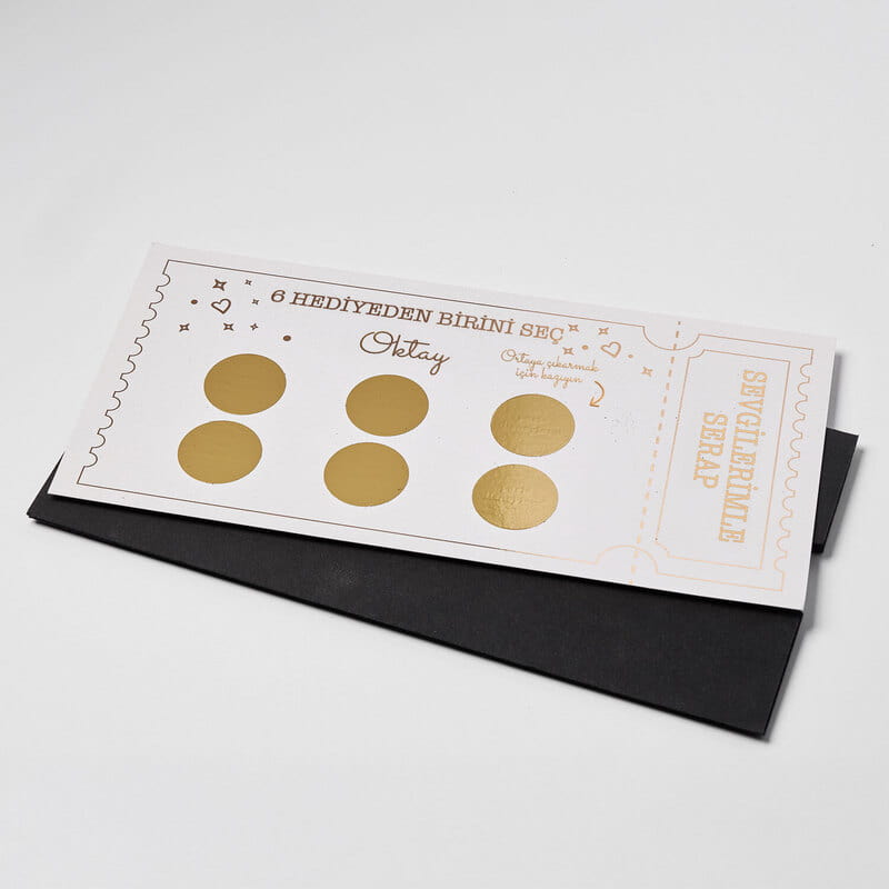 Arkadaşa Kazı Kazan Hediyesi Özelleştirilebilir Bilet