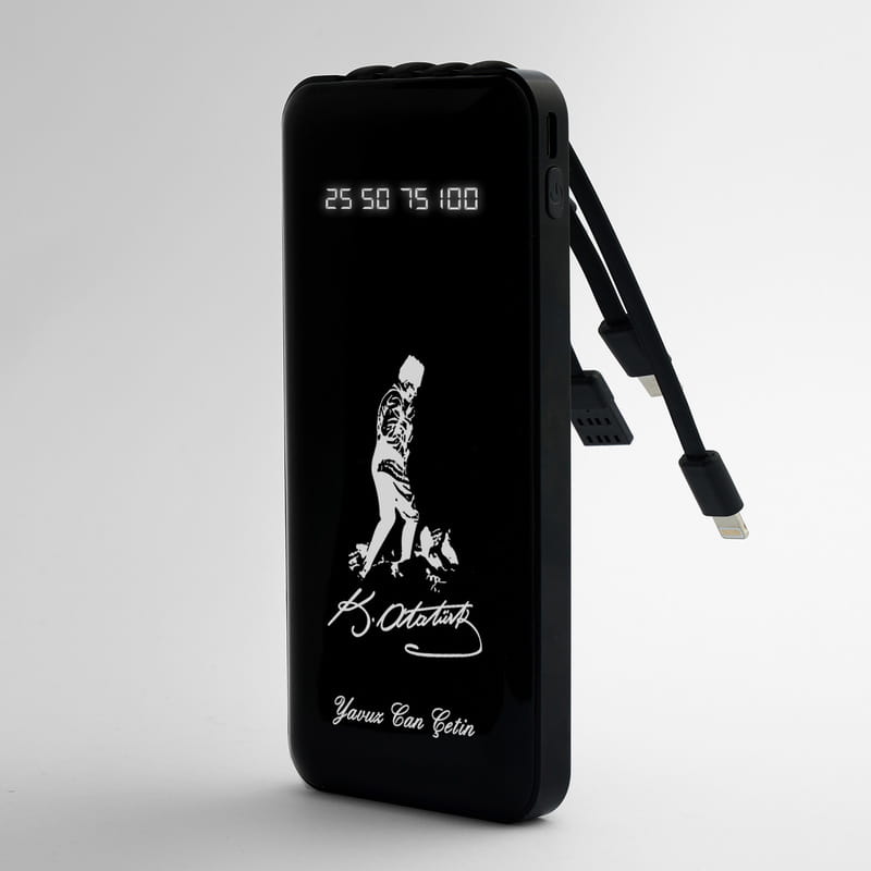 Atatürk Silüetli Kişiye Özel Powerbank