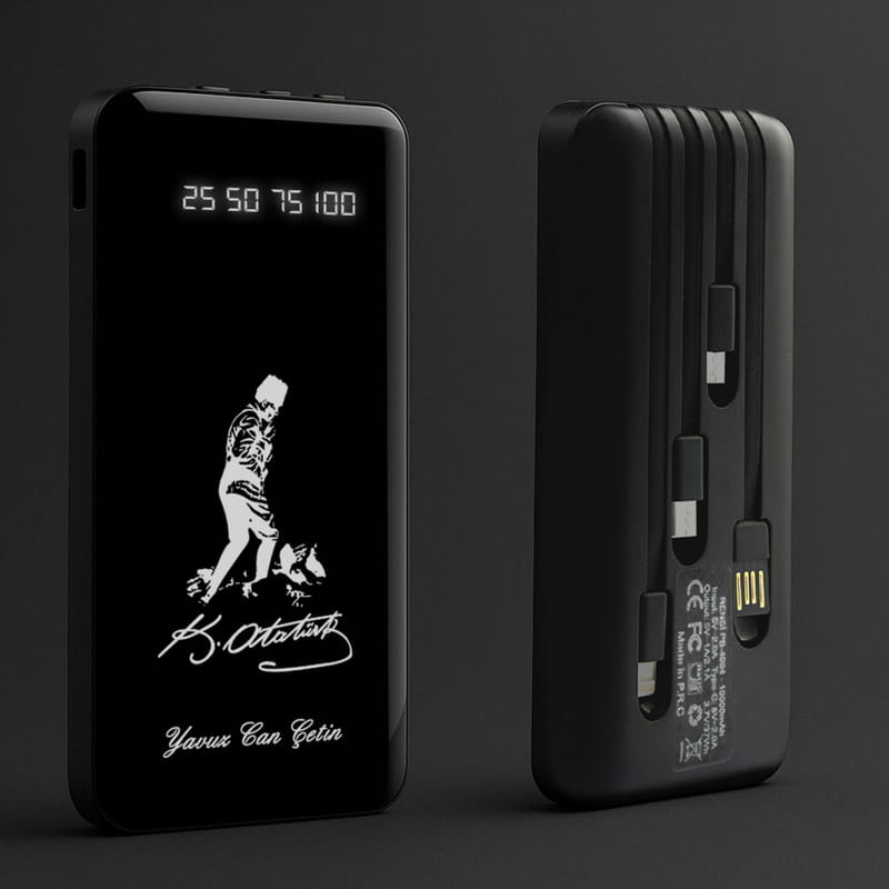 Atatürk Silüetli Kişiye Özel Powerbank