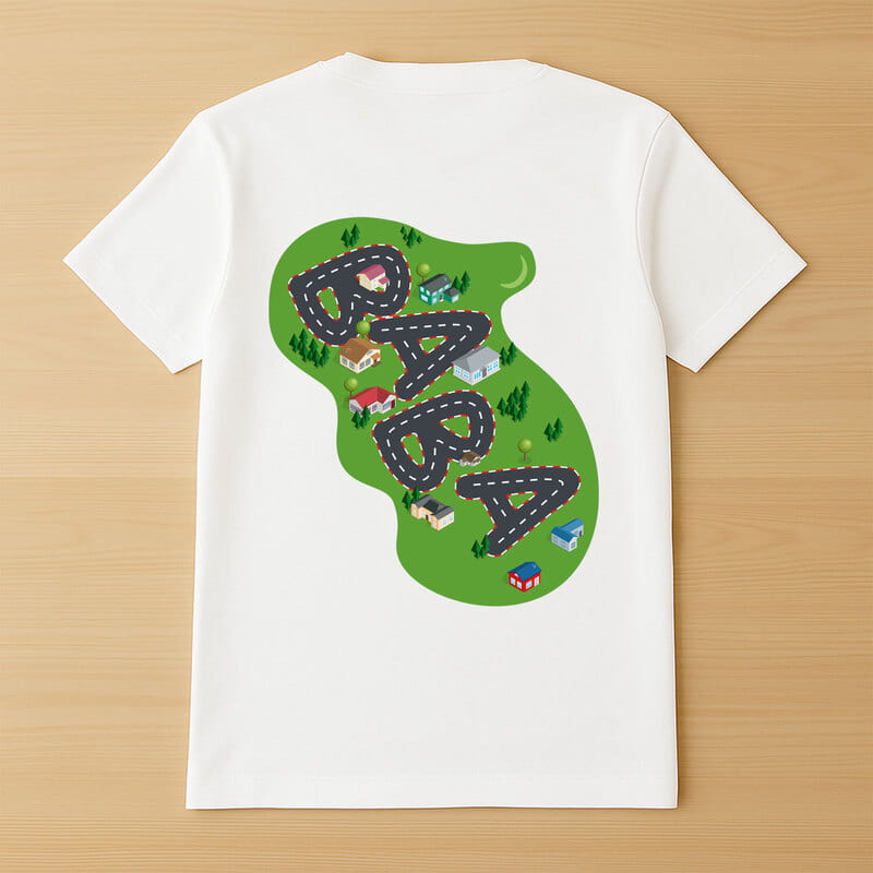 BABA Yazılı Eğlenceli Pist Tasarımlı Tişört