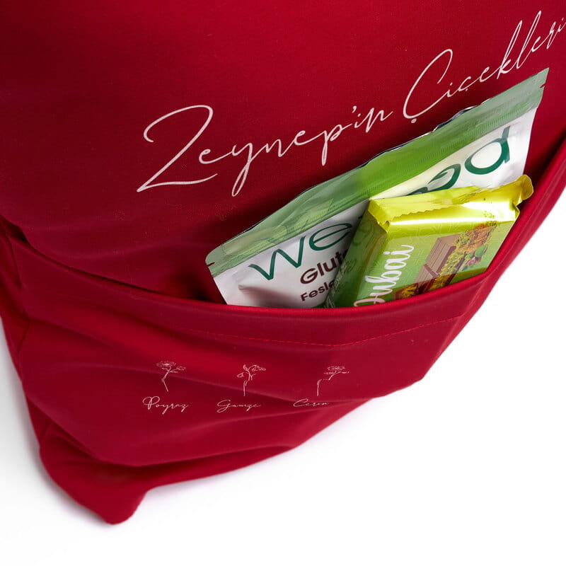 Babaanne & Torun İsimli Doğum Çiçeği Tasarımlı Cepli Yastık