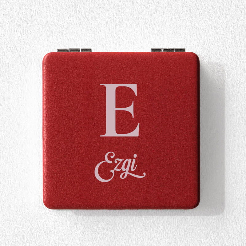 Baş Harf ve İsim Yazılı Kapaklı El Aynası