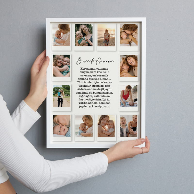 Biricik Anneme Polo Kart Tasarımlı Çerçeve