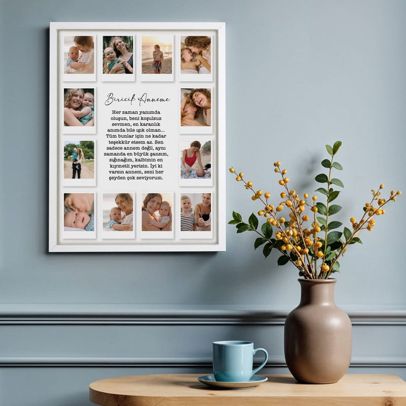 Biricik Anneme Polo Kart Tasarımlı Çerçeve