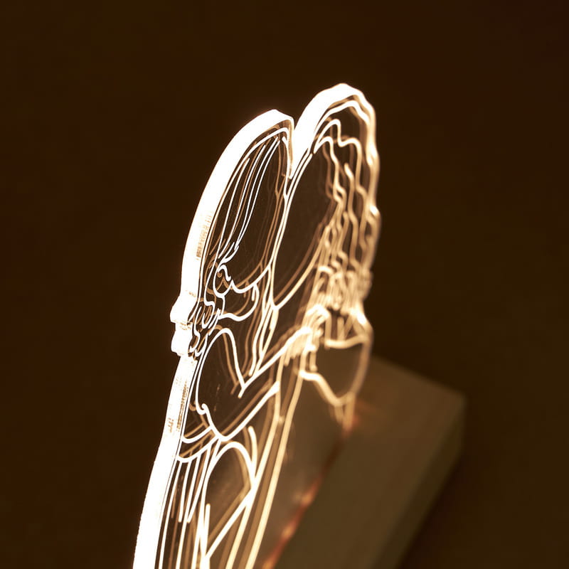 Canım Anneme Line Art Çizim Led Lamba