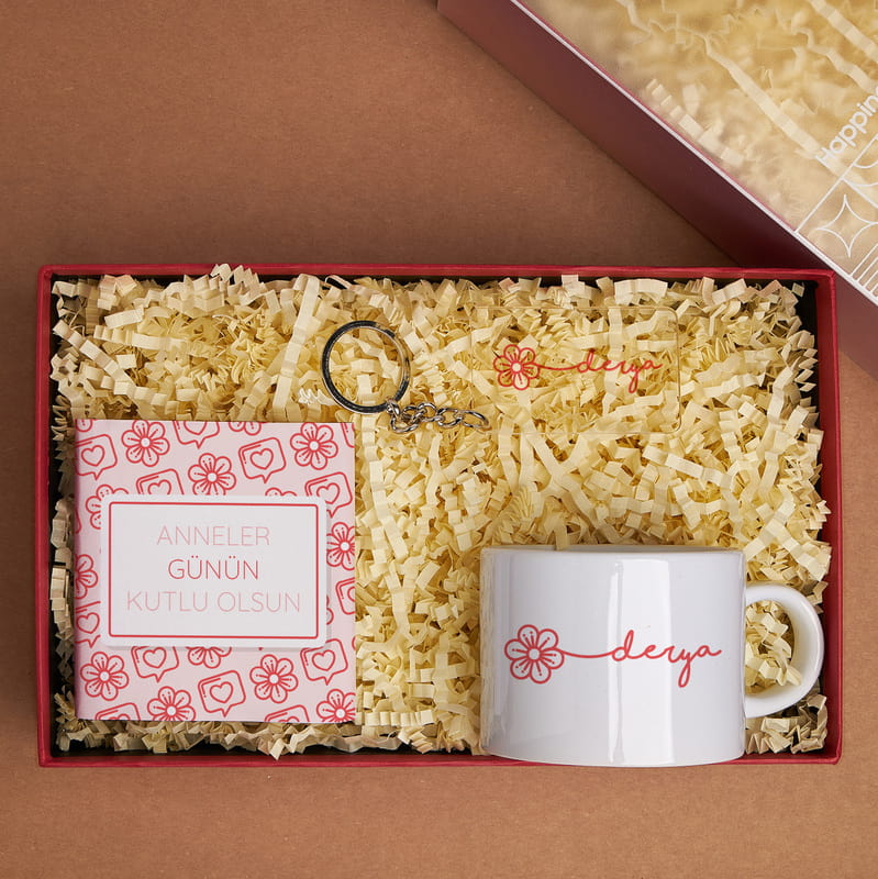 Çiçek Temalı Anneler Günü Hediye Kutusu