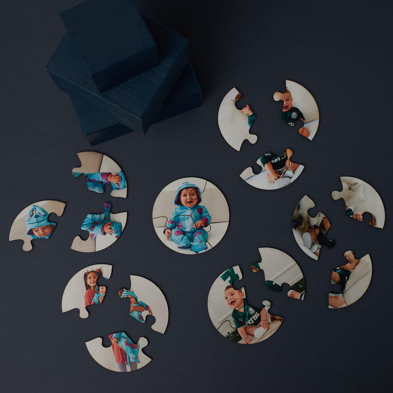 Çocuklara Özel 6 Adet 3 Parçalı Fotoğraflı Puzzle