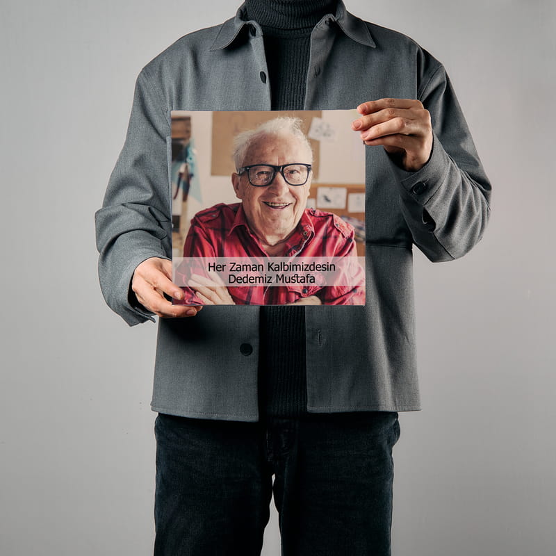 Dedenizin Fotoğrafına Özel 25x25 Kanvas Tablo