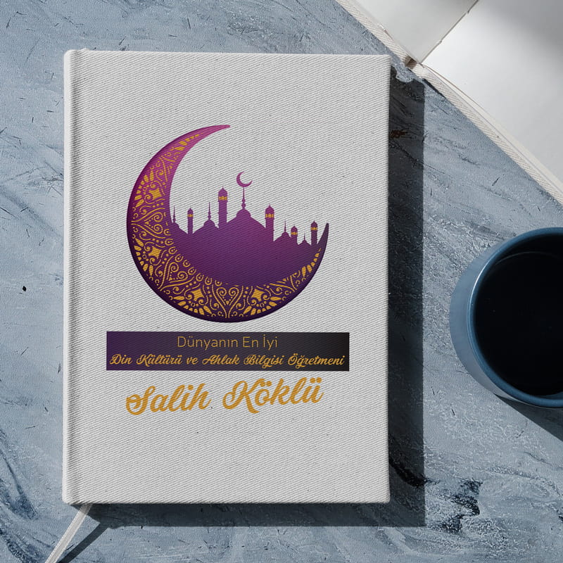 Din Kültürü Hocalarına Öğretmenler Günü Hediyesi Kanvas Defter