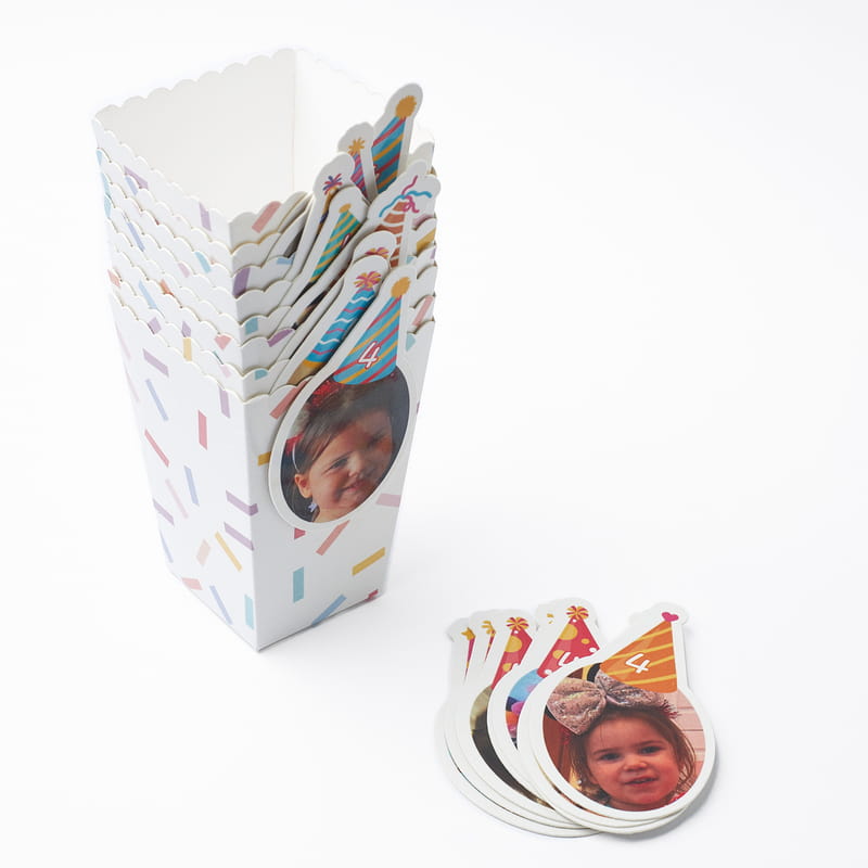 Doğum Günü Parti Kafaları Kişiye Özel Mısır Kutusu - 24'lü Küçük Boy
