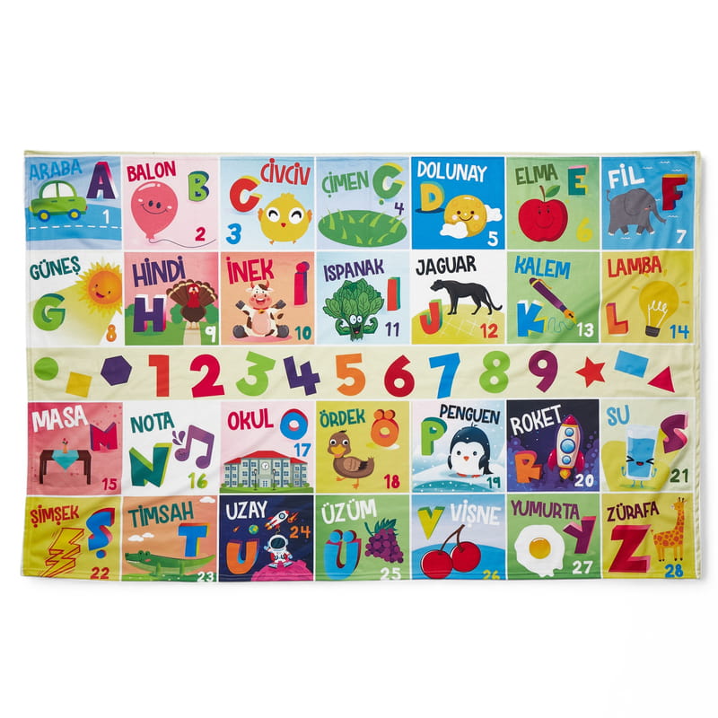Eğitici Ahşap Puzzle Setli Ahşap Oyuncak Kutusu - Oyun Matı Hediyeli