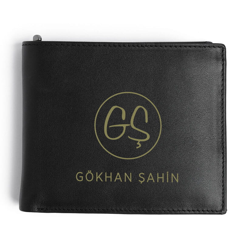 Erkek Arkadaşa Hediye Arma Tasarımlı Deri Cüzdan - Hakiki Deri