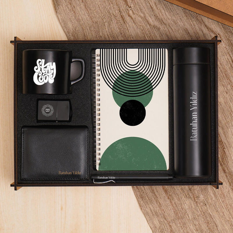 Erkeklere Özel Siyah Premium Kutusunda Hediye Seti