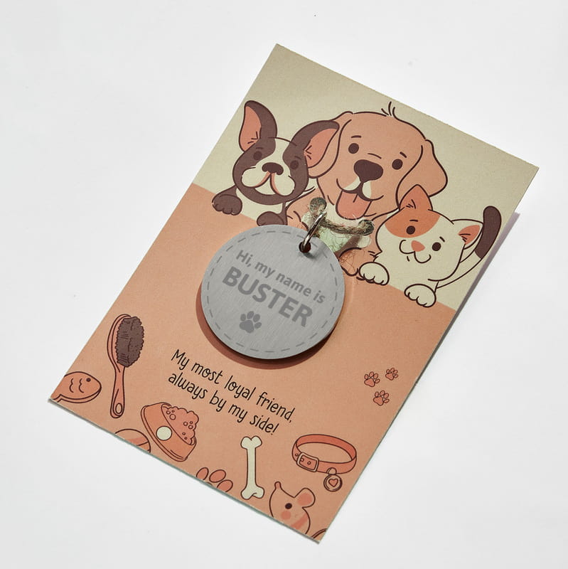 Evcil Hayvanlara Özel Kişiselleştirilebilir İsimli Künye