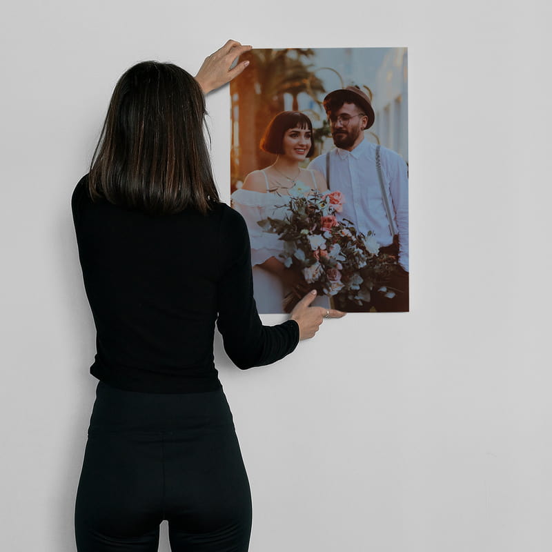 Evli Çiftlere Resimli Canvas Tablo 40x60