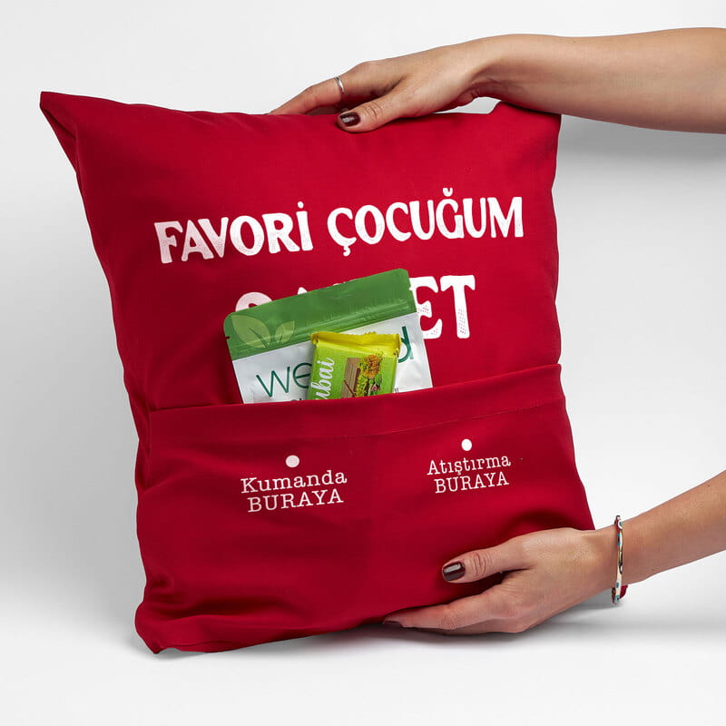 Favori Çocukların Anneler Günü Hediyesi Cepli Yastık