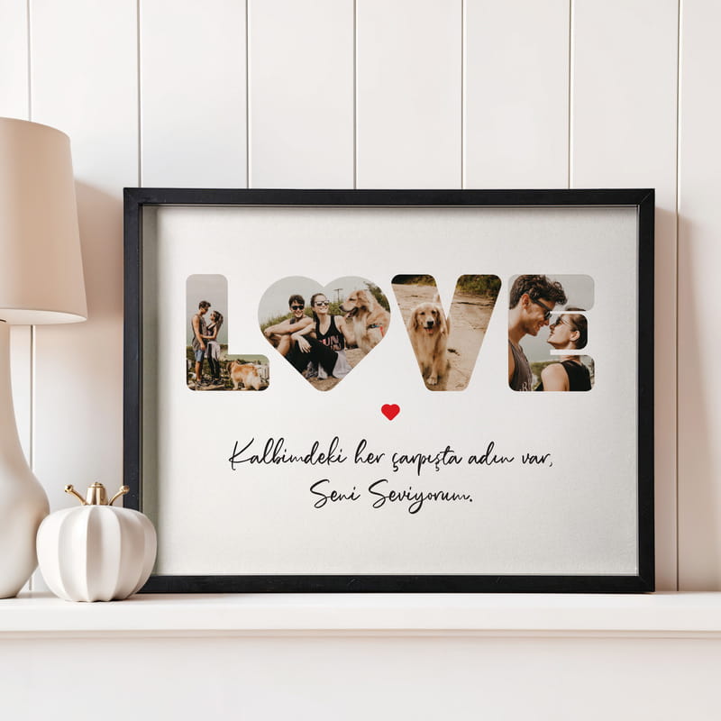 Fotoğraf Baskılı LOVE Çerçeve - 30x40