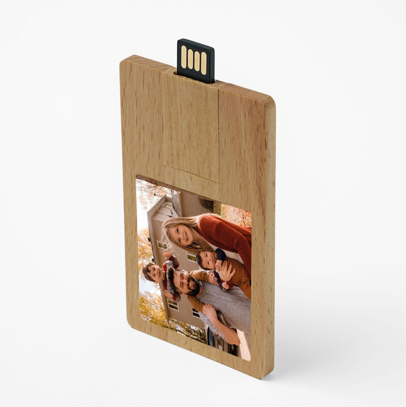 Fotoğraflı Bambu 32 USB Bellek