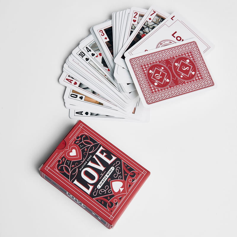 Fotoğraflı İskambil Kartları Sevgili Hediye Kutusu