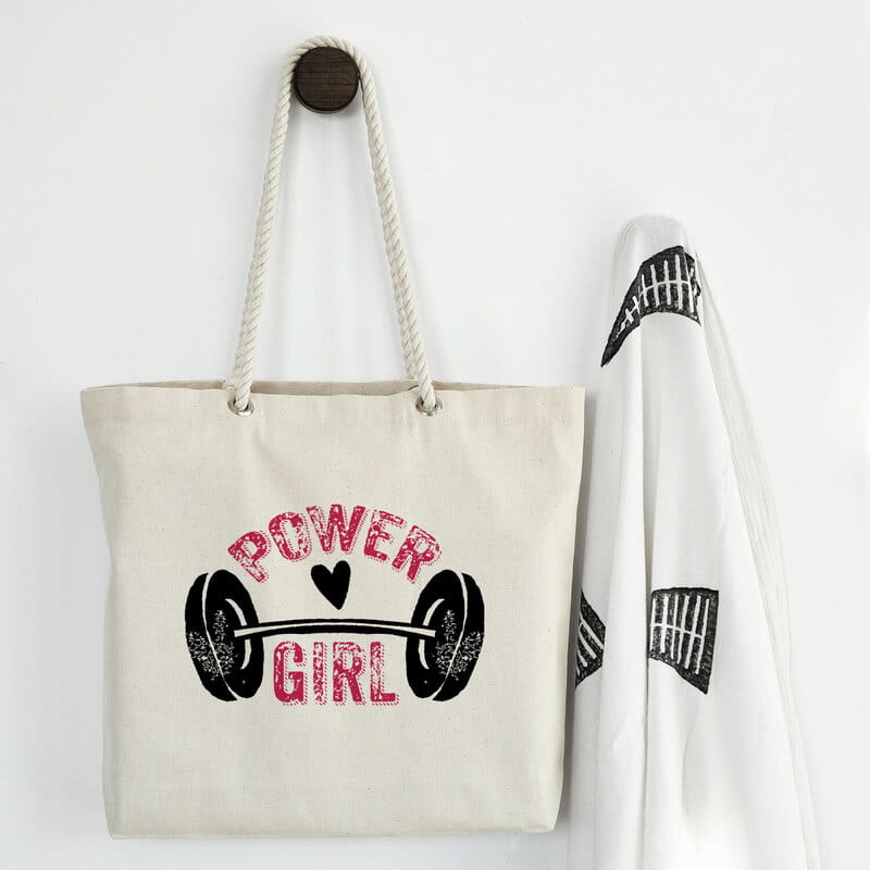 Güçlü Kadın Tasarımlı Omuz Askılı Bez Çanta