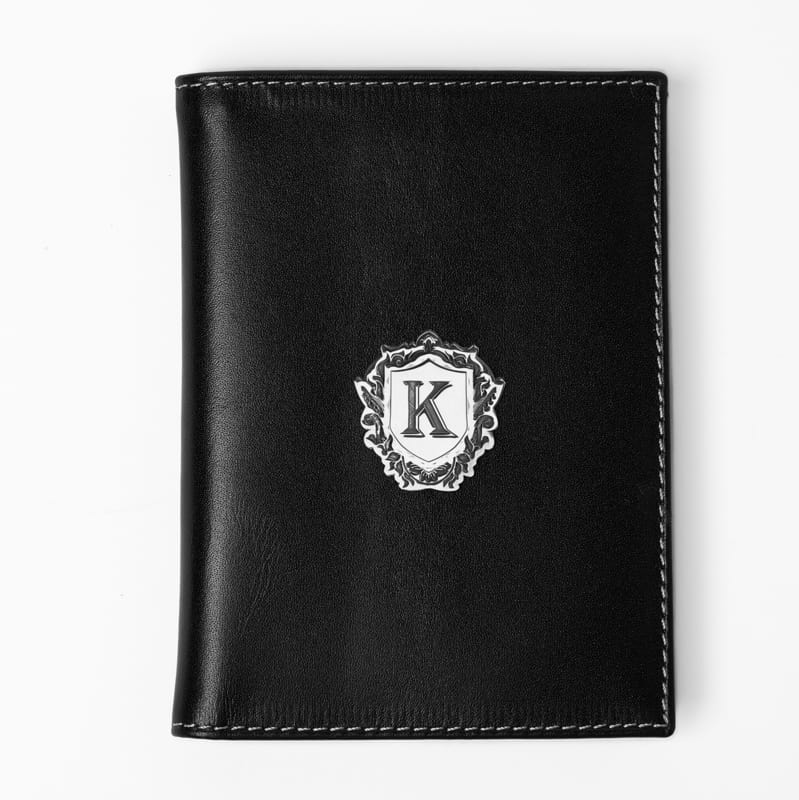 Gümüş Arma Harf Özelleştirmeli Deri Ruhsatlık