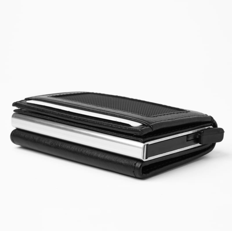 Gümüş Harf Arma İşlemeli Otomatik Deri Cüzdan