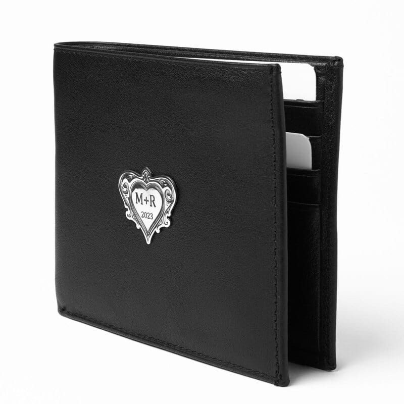 Gümüş Harfler & Tarih Yazılı Deri Cüzdan