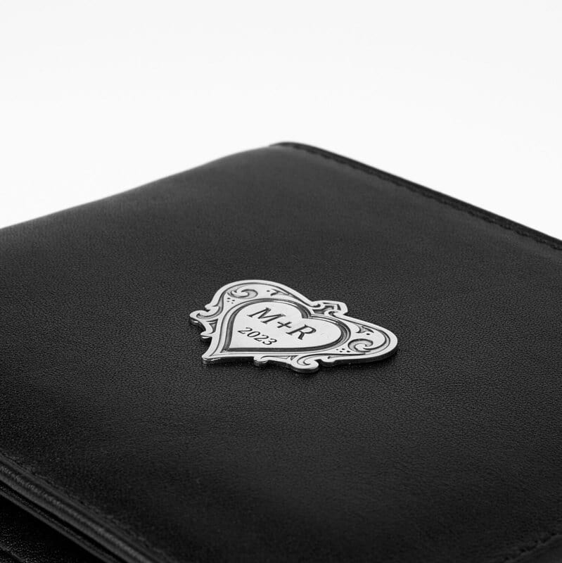 Gümüş Harfler & Tarih Yazılı Deri Cüzdan