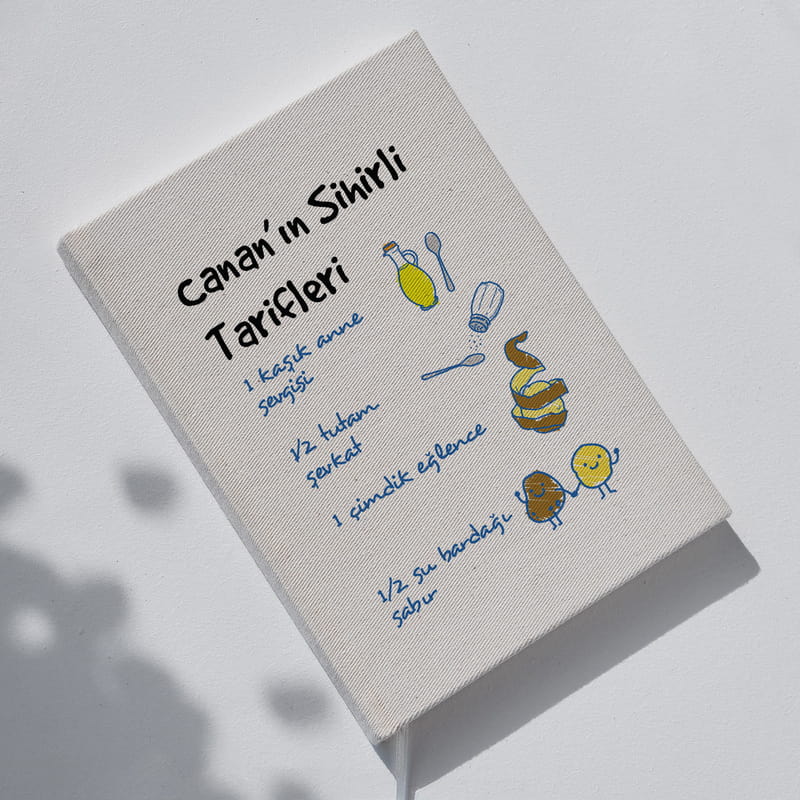 Hamarat Annelere Yemek Tarifi Baskılı Kanvas Defter