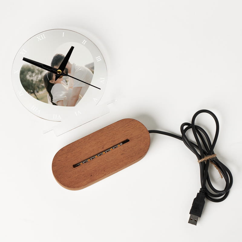 Her Saat Kalbimdesin Fotoğraflı Led Lamba