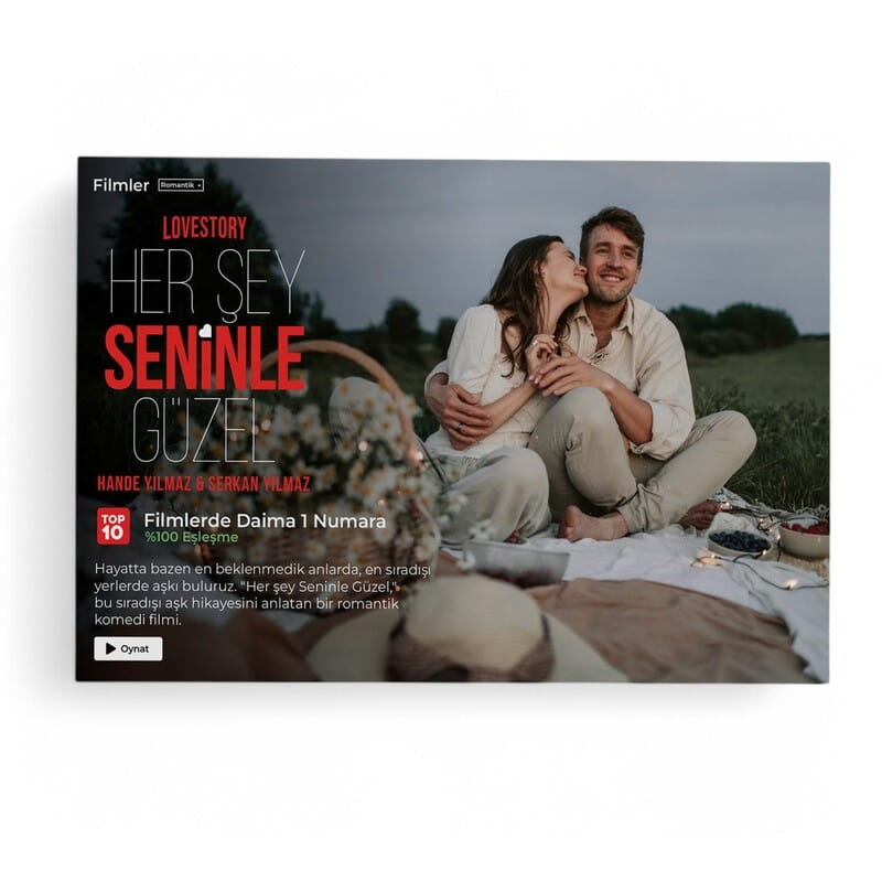 Her Şey Seninle Güzel Lovestory 40x60 Kanvas Tablo