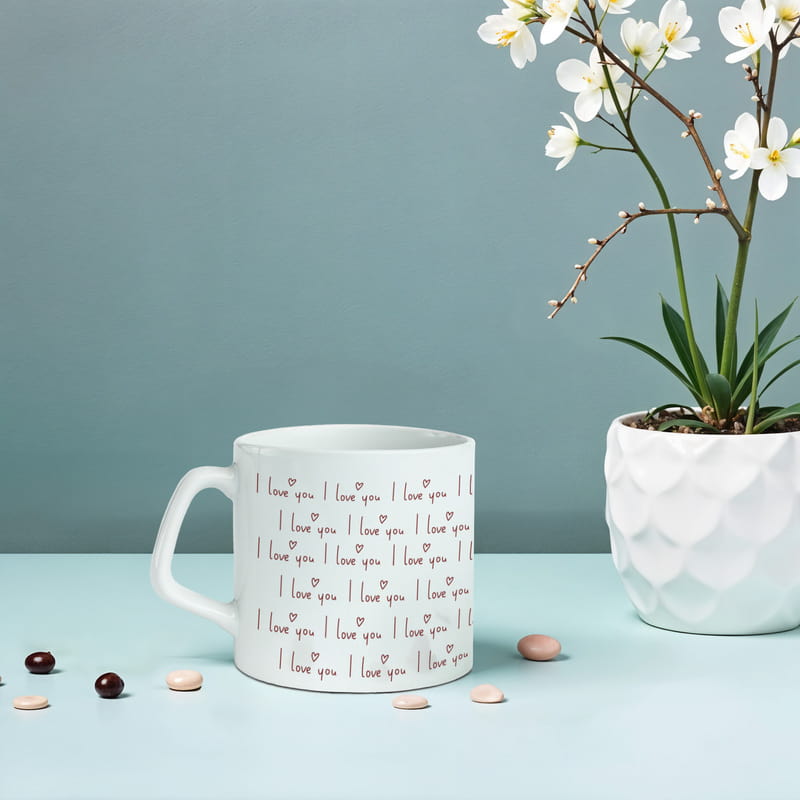 I Love You Baskılı Kupa Bardak