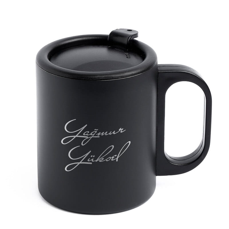 İmza Tasarımlı İsim Yazılı Çelik Bardak Termos