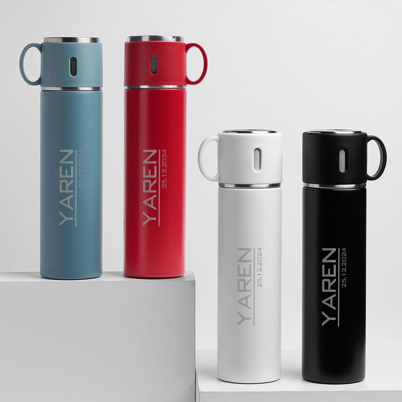 İsim Özelleştirmeli 580 ML Kupa Kapaklı Termos