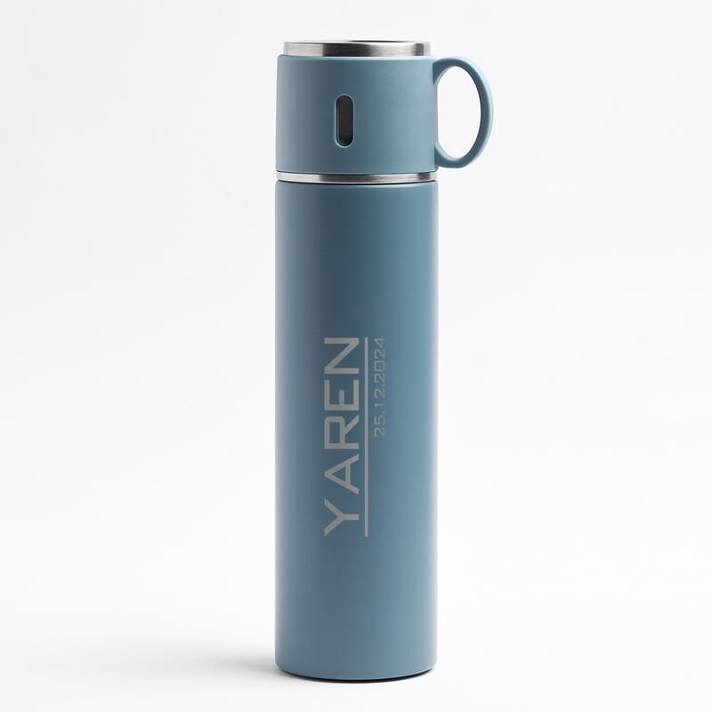 İsim Özelleştirmeli 580 ML Kupa Kapaklı Termos