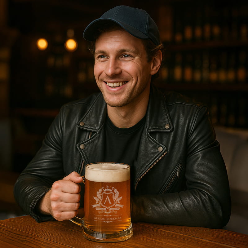 İsim Ve Harf İşlemeli Bira Bardağı