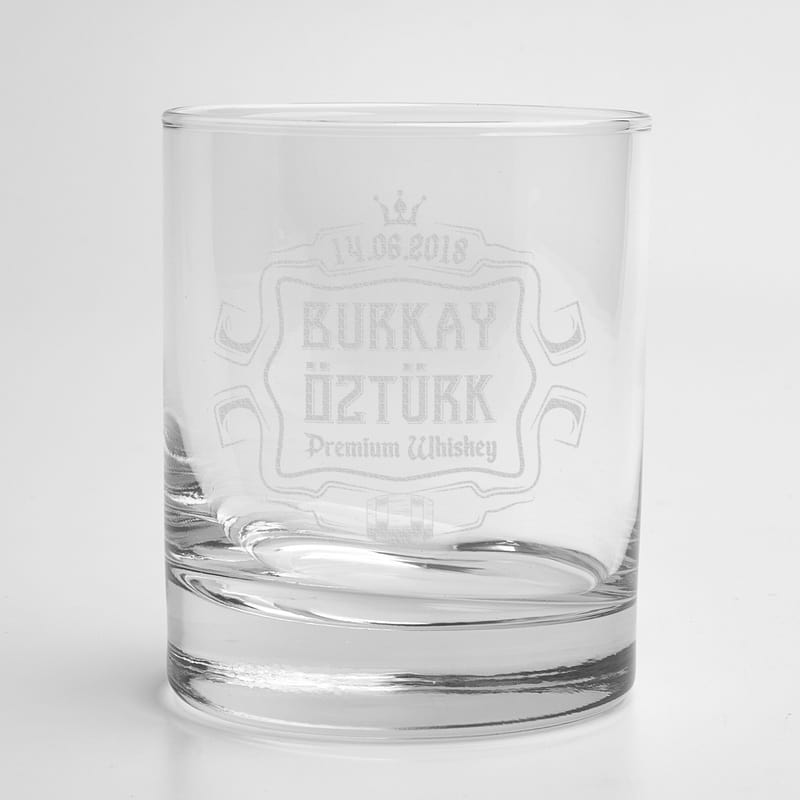 İsim ve Tarihli Özelleştirmeli Viski Bardağı Seti