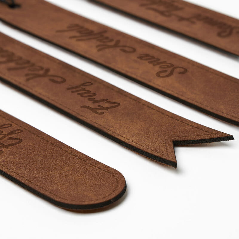 İsim Yazılı Deri Kitap Ayracı 4'lü Set