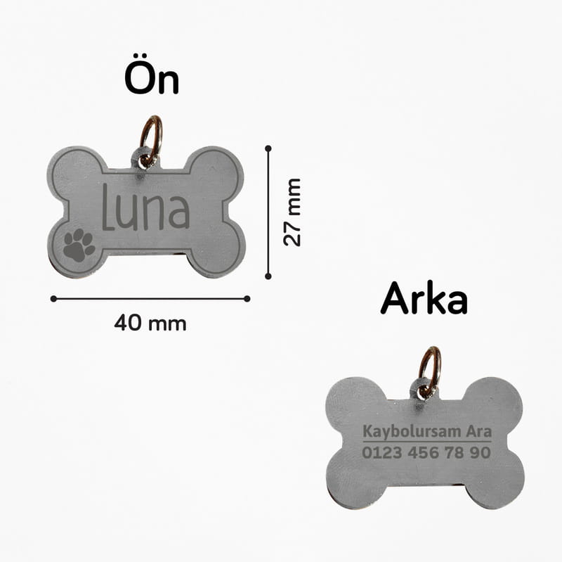 İsimli Kaybolursam Ara Evcil Hayvan Künyesi