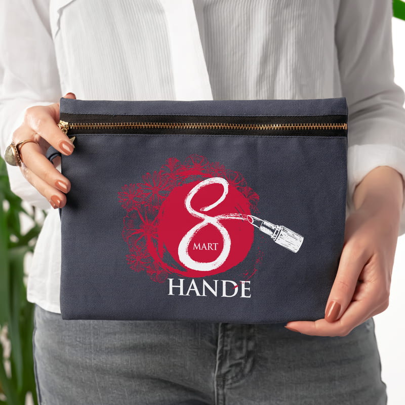 Kadınlar Günü Özel İsimli Makyaj Çantası