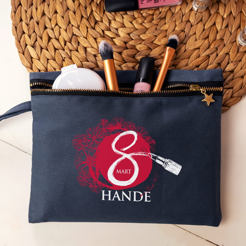 Kadınlar Günü Özel İsimli Makyaj Çantası