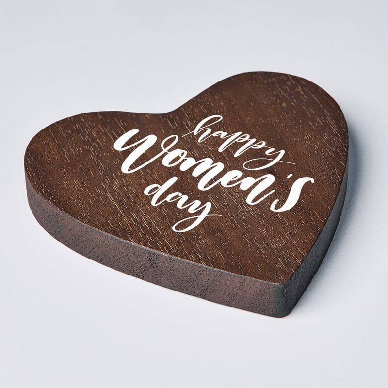 Kadınlar Günü Özel Tasarımlı Ahşap Dekoratif Kalp