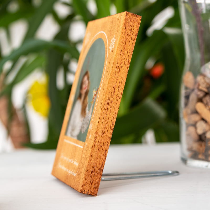 Kar Tanesi Ahşap Fotoğraf Çerçevesi