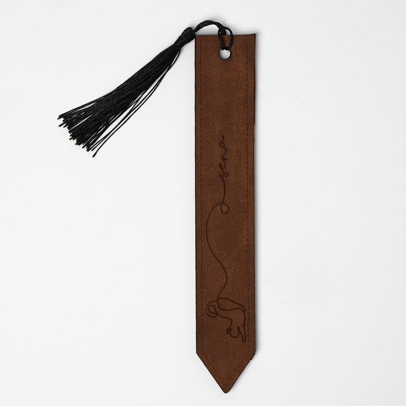 Kedi İnce Çizgimiz İsim Yazılı Deri 4'lü Kitap Ayracı Seti