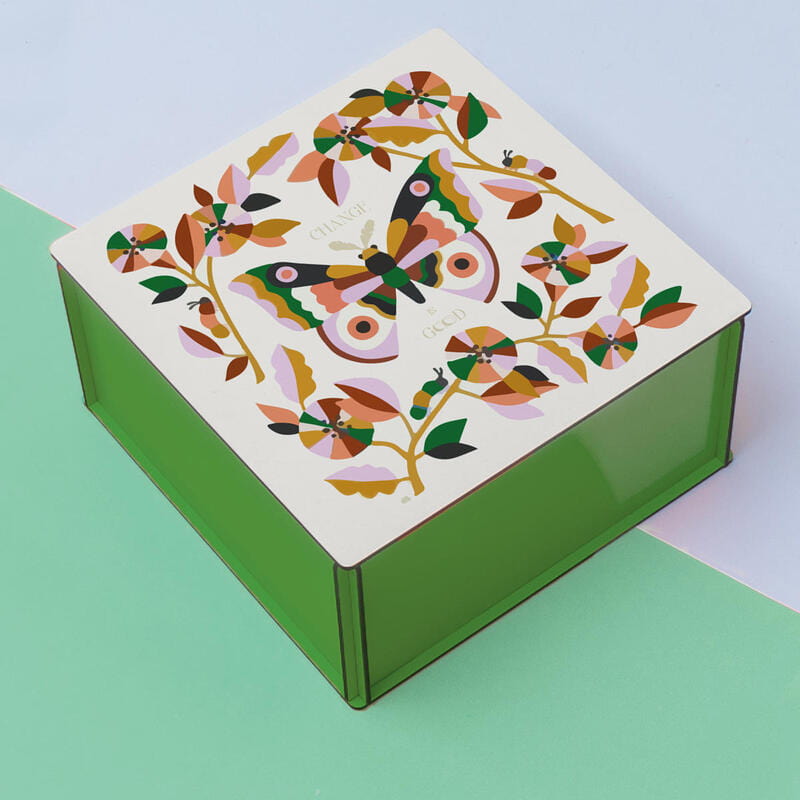 Kelebek Temalı Dekoratif Hediye Kutusu