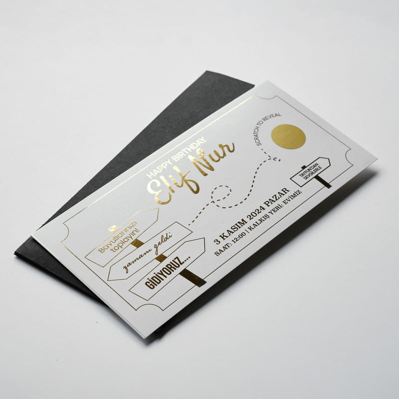 Kişiselleştirilebilir Seyahat Hediyesi Kazı Kazan Bileti