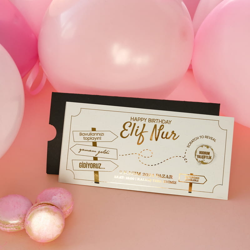 Kişiselleştirilebilir Seyahat Hediyesi Kazı Kazan Bileti